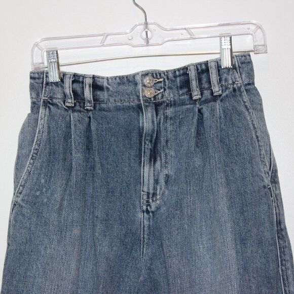 Free People We the Free Women's East Coast Wide Leg Trouser Jeans Blue Size 26 - Picture 4 of 12